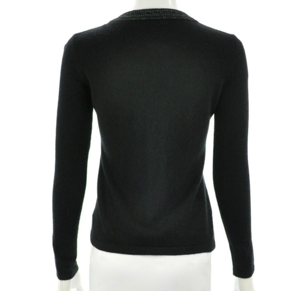 ARMAND DIRADOURIAN BLACK CASHMERE SWEATER SIZE P - Picture 2 of 5